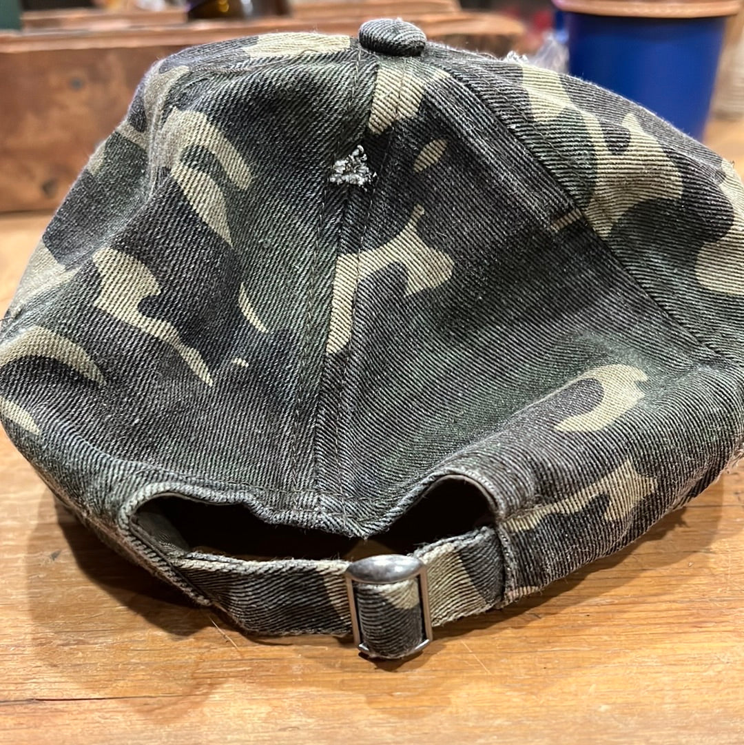 Distressed Camo Hat